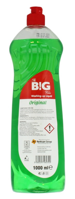 BG Washing Up Liquid 1L