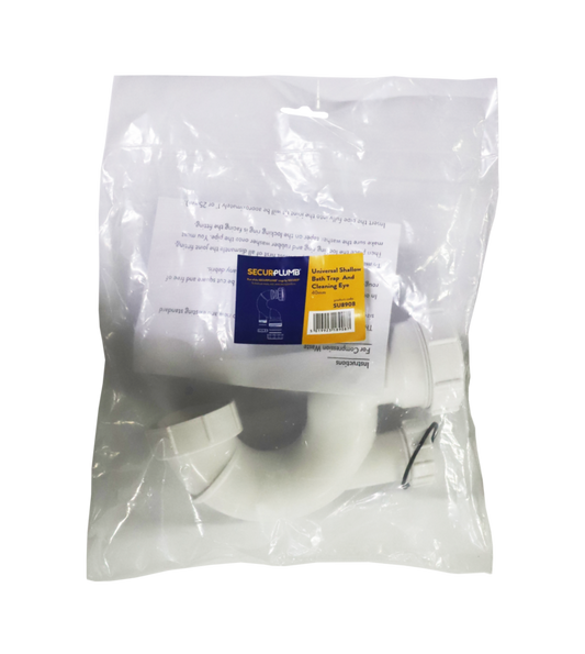 Securplumb Shallow Bath Trap C/W Access 40mm