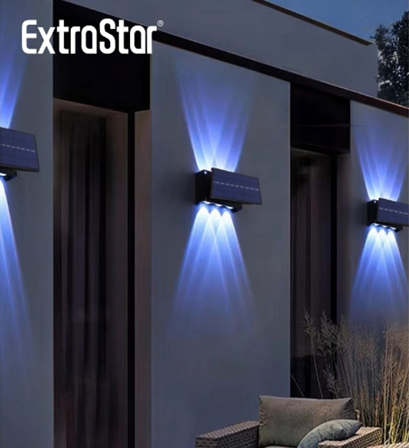 Extrastar LED Solar 4 Way Wall Lamp