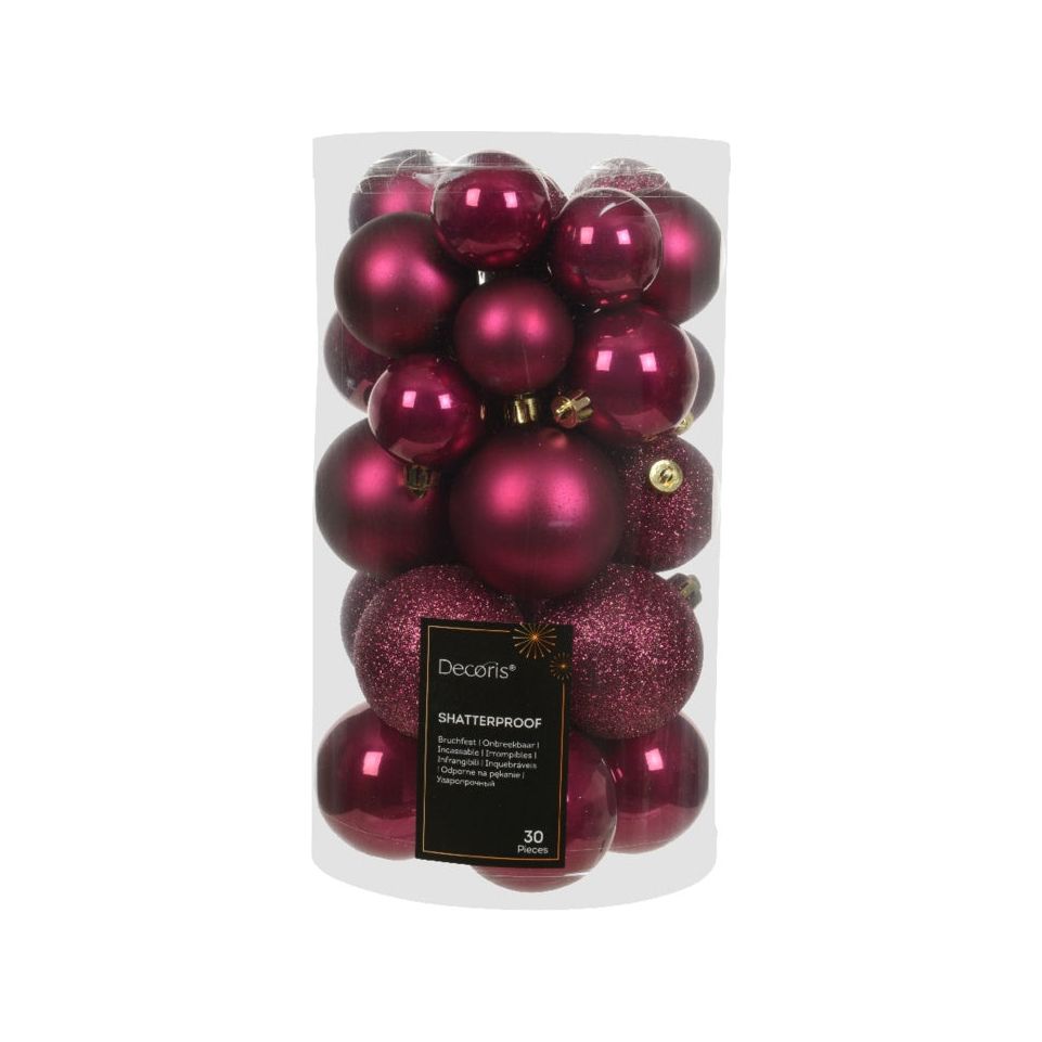 Kaemingk Shatterproof Baubles 6cm Tub 30