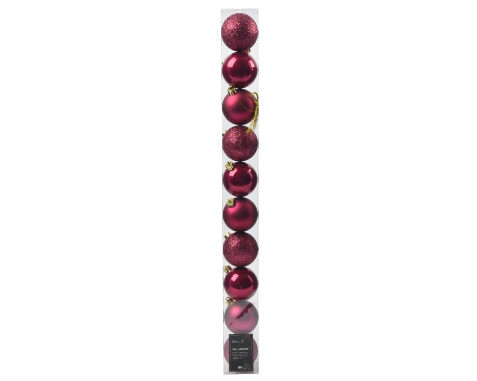 Kaemingk Shatterproof Baubles 6cm Tube 10