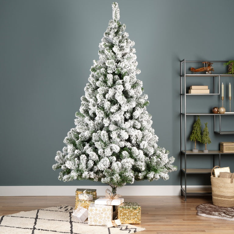 Kaemingk Imperial Pine Snowy Tree Green & White