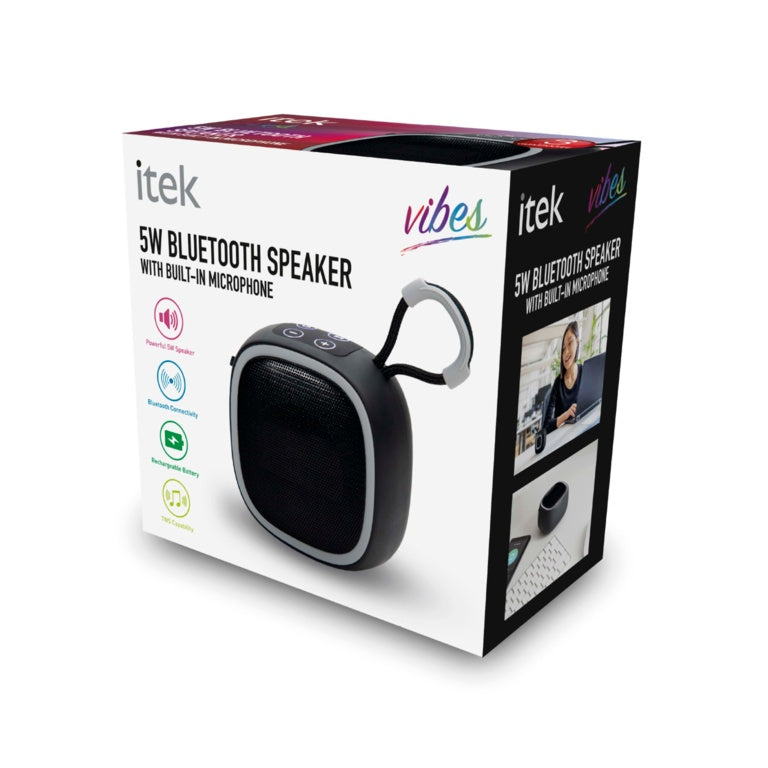 iTek Bluetooth Black Speaker & Mic (5W)