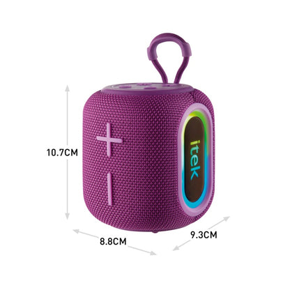 iTek Bluetooth Purple Speaker &amp; LED Lights (5W)