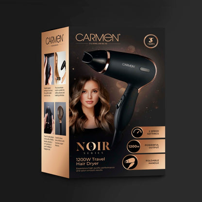 Carmen Noir 11 Travel Hair Dryer