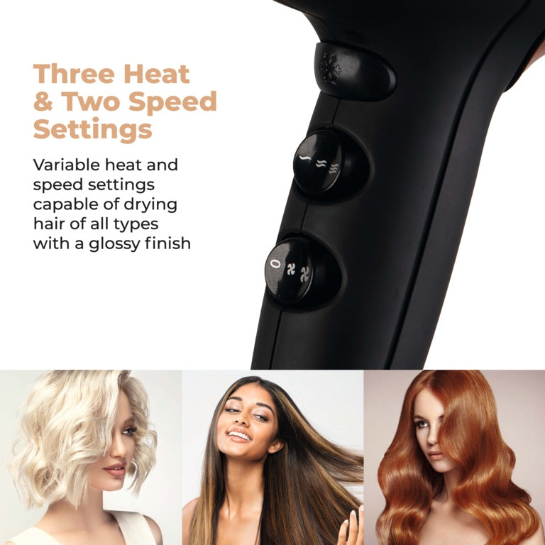 Carmen Noir 11 Travel Hair Dryer