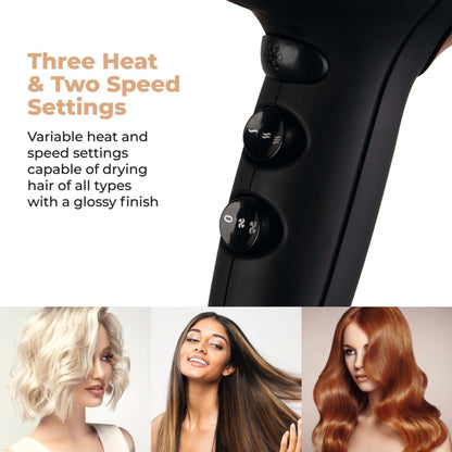 Carmen Noir 11 Travel Hair Dryer