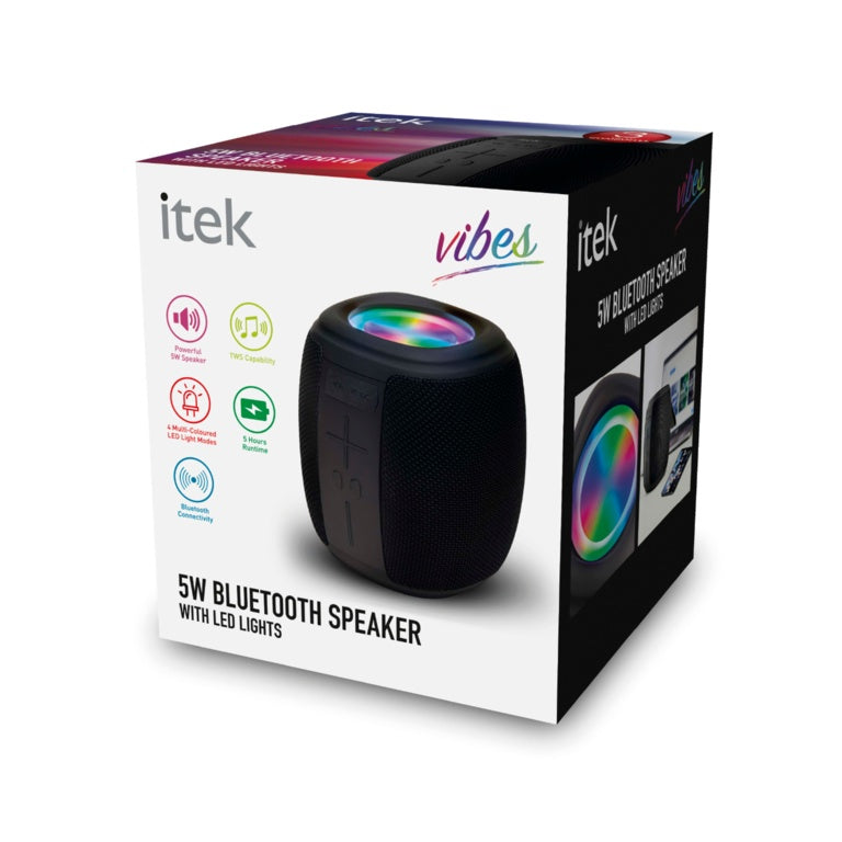 iTek Vibes Black Bluetooth Speaker (5W)