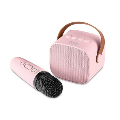 iTek Pink Mini Karaoke Bluetooth Speaker & Mic (5W)