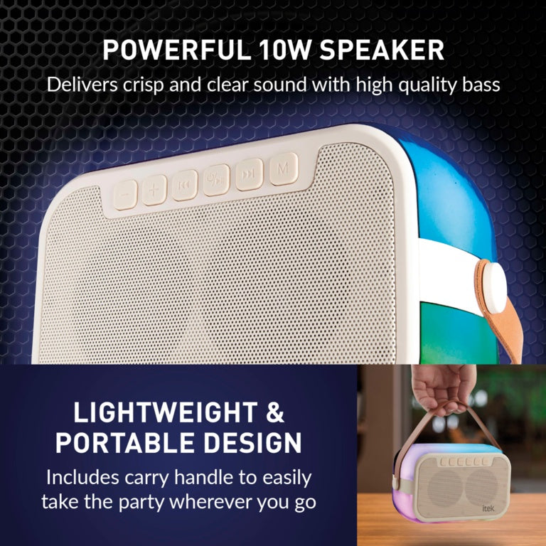 Itek Portable Bluetooth Speaker With 2 Microphones