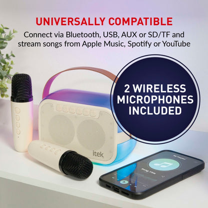 Itek Portable Bluetooth Speaker With 2 Microphones