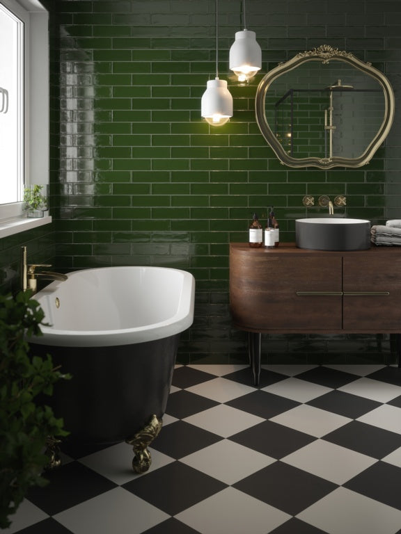 Johnson Tiles 1901 Richards Green Wall Tile 245 x 75mm 0.99m²