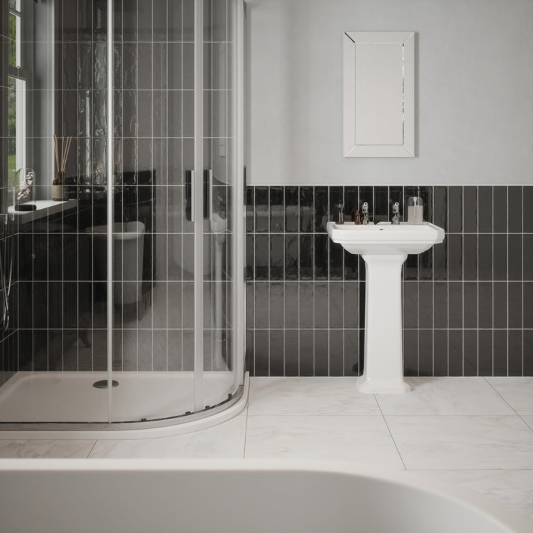 Johnson Tiles 1901 Boote Black Wall Tile 245 x 75mm 0.99m²