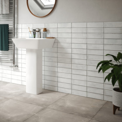 Johnson Tiles Melrose Stone Gloss Wall Tile 245 x 75mm 0.99m²