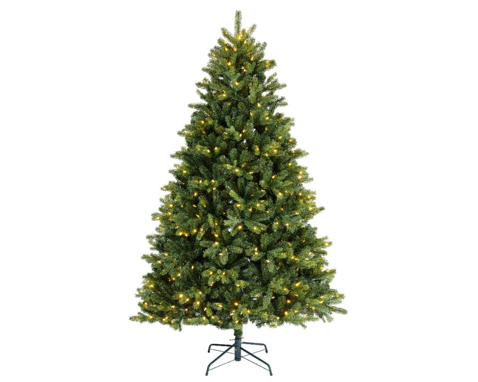 Kaemingk Freiburg Pine With Warm White & Multi LEDs 240cm