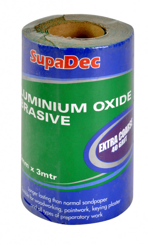 SupaDec Aluminium Oxide Roll Extra Coarse, 40 Grit, 3m