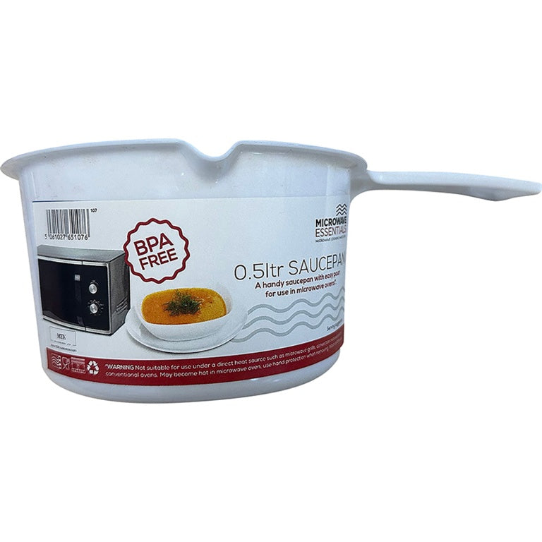 Microwave Essentials White Saucepan 0.5L