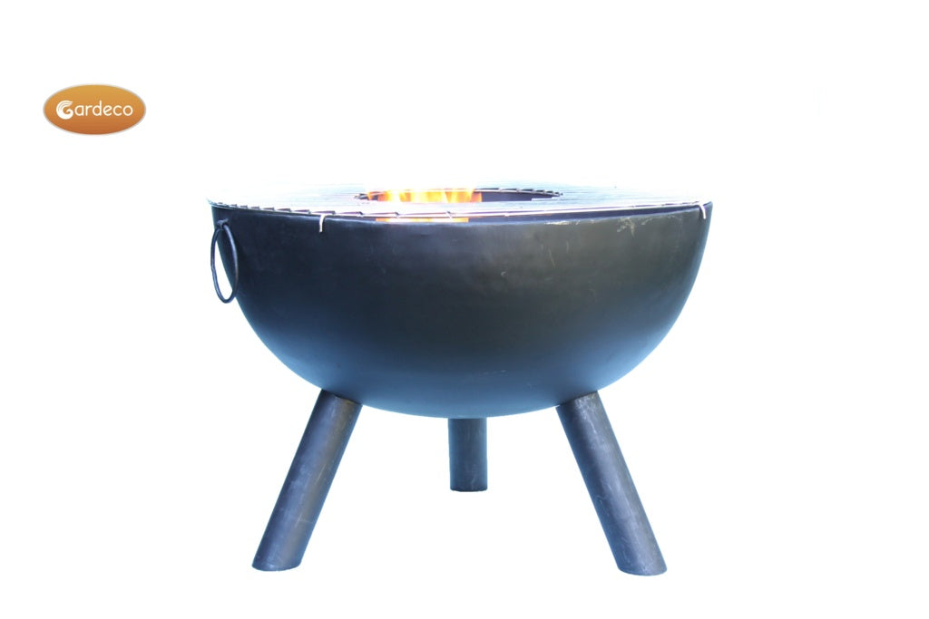 Gardeco Black Steel Fire Bowl 70cm