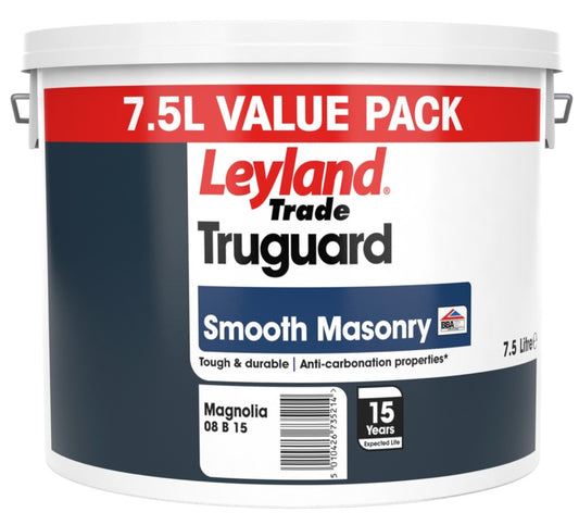 Leyland Trade Truguard Masonry Paint 7.5L Magnolia