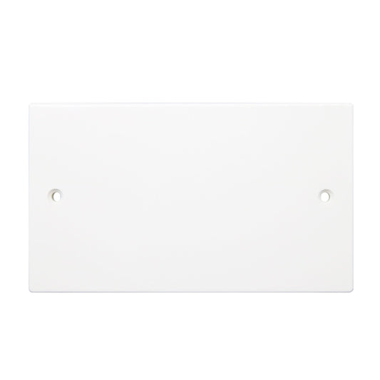 Securlec 2 Gang Blanking Plate Square Edge