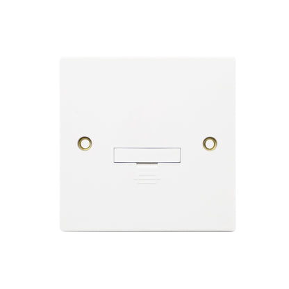 Securlec Square 1 Gang Unswitched Fused Spur Square Edge