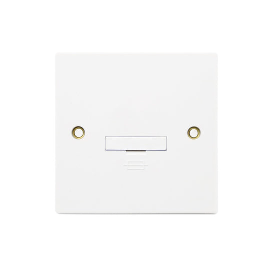 Securlec Square 1 Gang Unswitched Fused Spur Square Edge