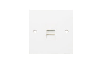 Securlec 1 Gang Telephone Socket Square Edge