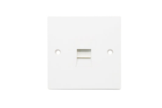 Securlec 1 Gang Telephone Socket Square Edge
