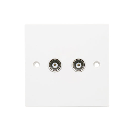 Securlec 1 Gang Aerial Socket Square Edge