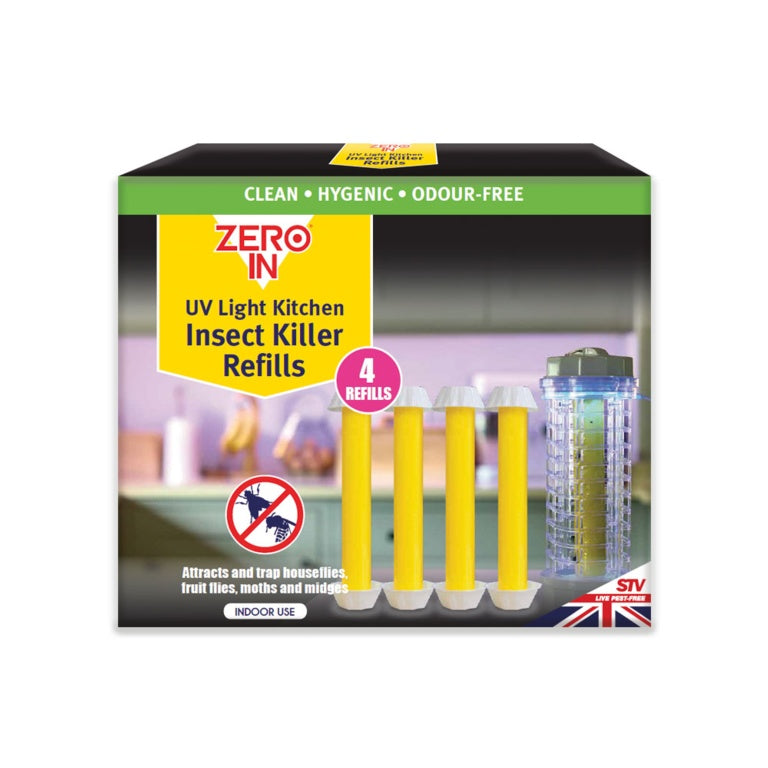 Zero In UV Light Kitchen Insect Killer Refills Pack 4