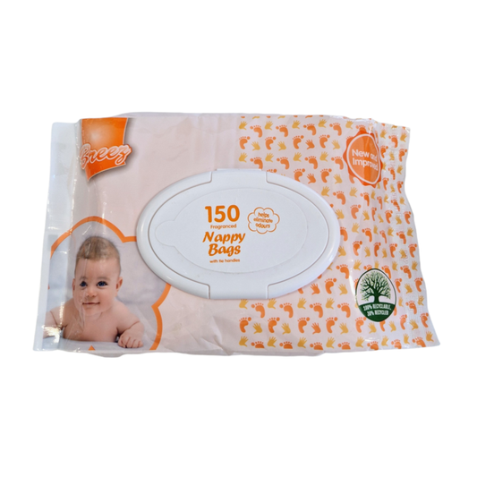 Tidyz Nappy Bags Clip Close Lid Pack 150