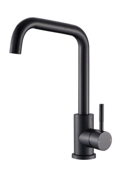 Reginox Nera Matt Black Swan Neck Single Lever Tap