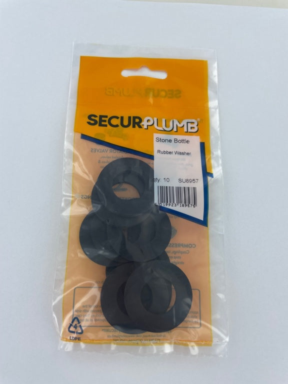 Securplumb Stone Bottle Rubber Washer Pack 10
