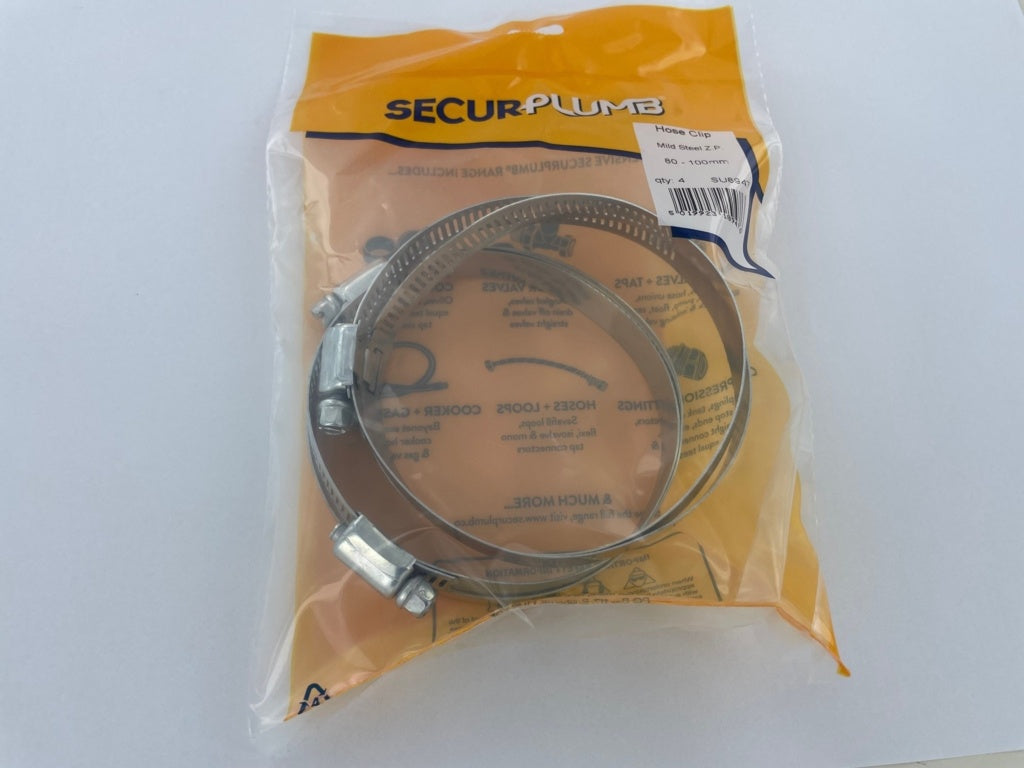 Securplumb Hose Clip 80-100mm Pack 4