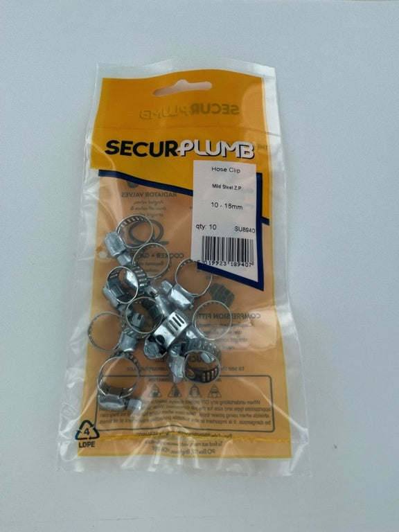 Securplumb Hose Clip 10-16mm Pack 10