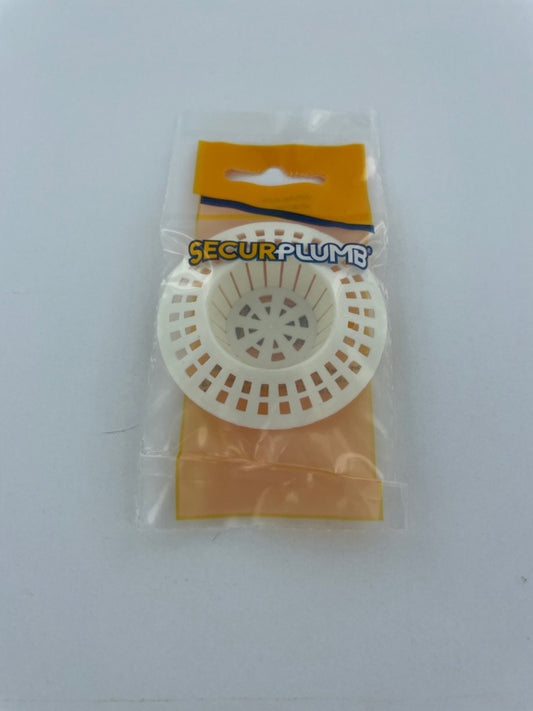 Securplumb White Sink Strainer 38mm Pack 1