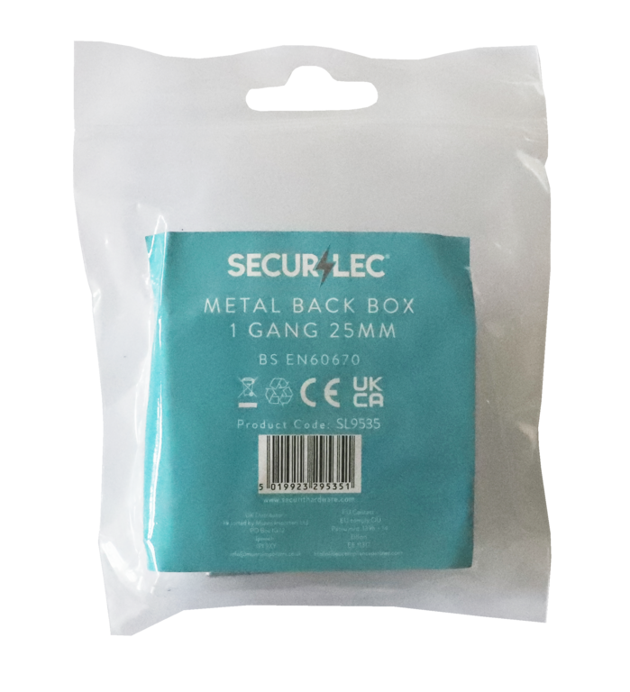Securlec 1 Gang Metal Box 25mm