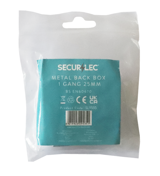 Securlec 1 Gang Metal Box 25mm