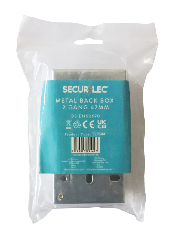 Securlec 2 Gang Metal Box 47mm