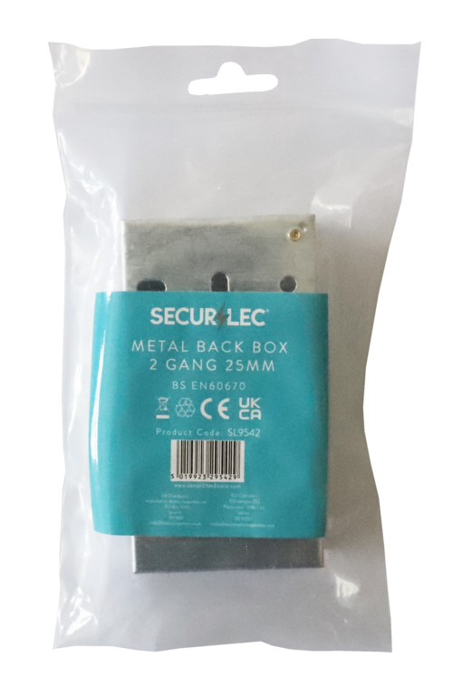 Securlec 2 Gang Metal Box 25mm