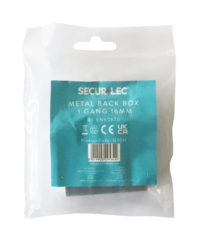 Securlec 1 Gang Metal Box 16mm
