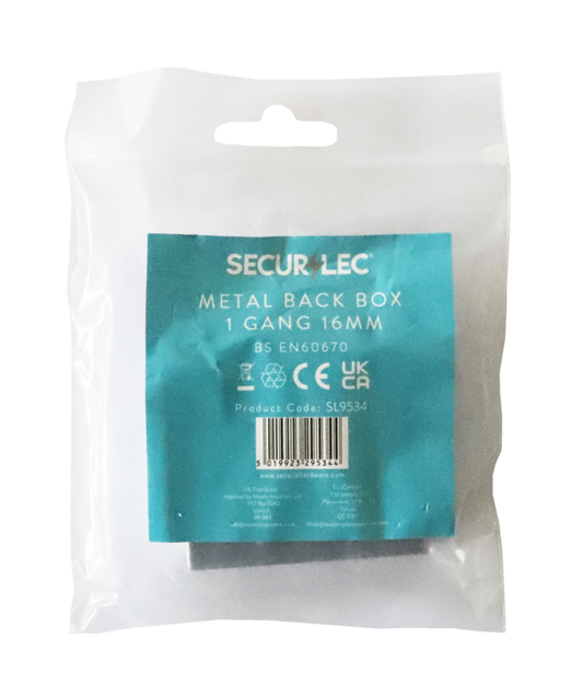 Securlec 1 Gang Metal Box 16mm