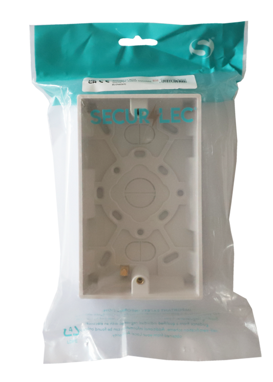 Securlec Double Pattress Box Bagged Square 35mm