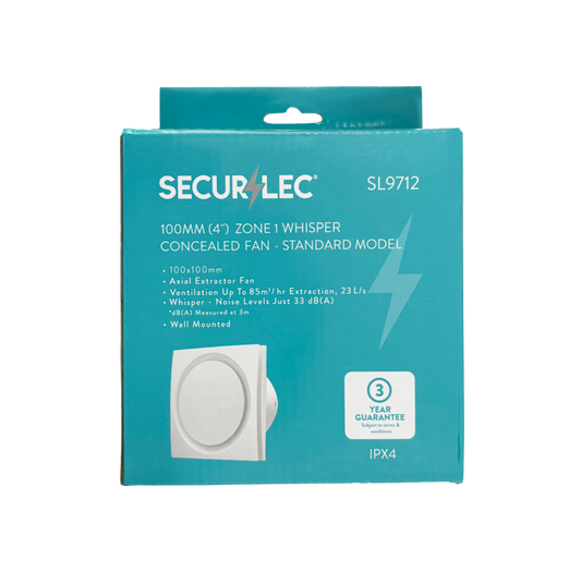 Securlec Zone 1 Whispered Concealed Fan Standard Model 16"