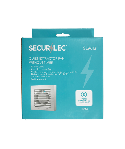 Securlec Quiet Extractor Fan Without Timer 4"