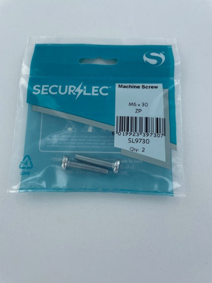 Securlec Machine Screw ZP M6 x 30mm Pack 2