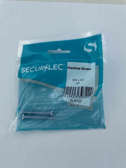 Securlec Machine Screw Zp M4x40mm 2pk