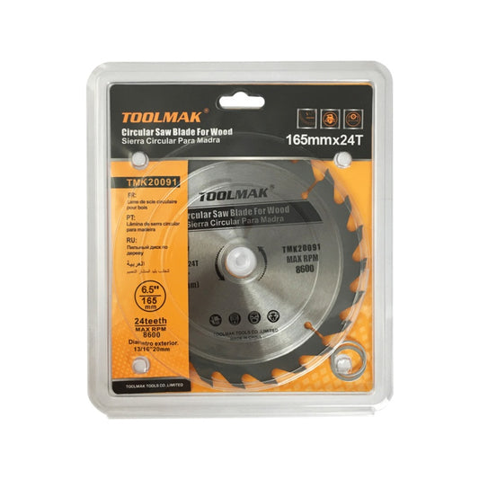Toolmak Circular Saw Blade For Wood 24t 165mm