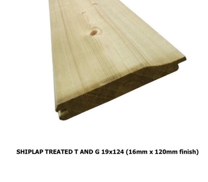 RMPP Green Treated Shiplap 19mmx125mm 2.4m 5pk
