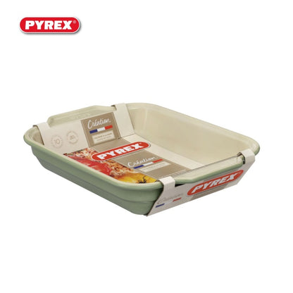 Pyrex Rectangular Roaster Green Sage